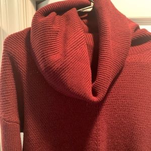 Lulu's Tea Reader Burgundy Sweater Dress (SZ SM)